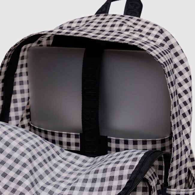 Baggu Large Nylon Backpack Black & White Gingham