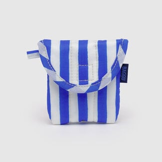 Baggu Baggu Puffy Earbuds Case Blue Painted Stripe