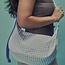 Baggu Medium 47" Nylon Crescent Bag Light Blue Gingham