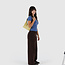 Baggu Mini Recycled Leather Shoulder Bag Straw