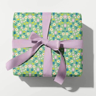 Fairy Tale Fleurs Wrapping Paper in Green Gables