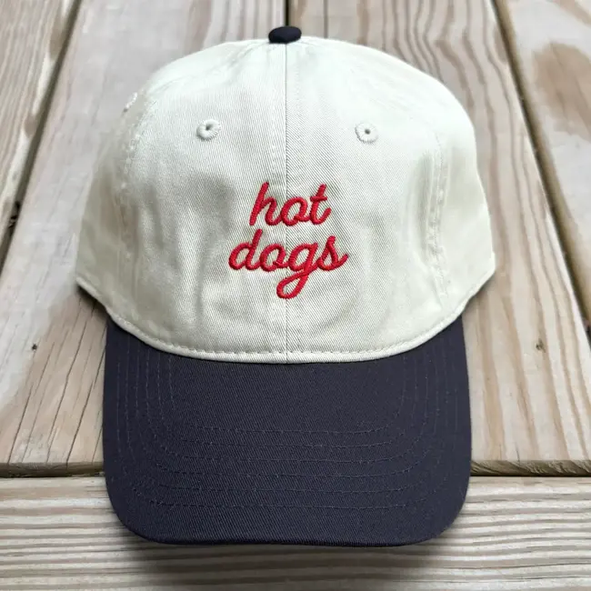 Silver Spider Hot Dogs Khaki & Black Baseball Cap