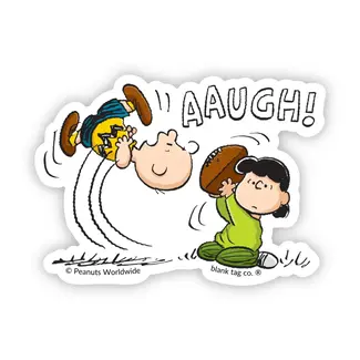 Blank Tag Co. Peanuts® Lucy Pulling The Football Sticker