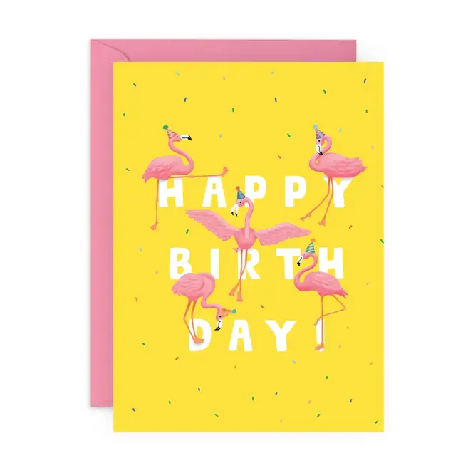 Birthday Letters Flamingo Cute Birthday