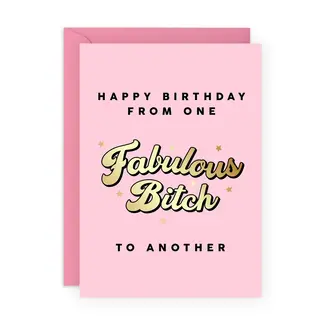 Central 23 Cards One Fabulous Bitch To Another Funny Birthday