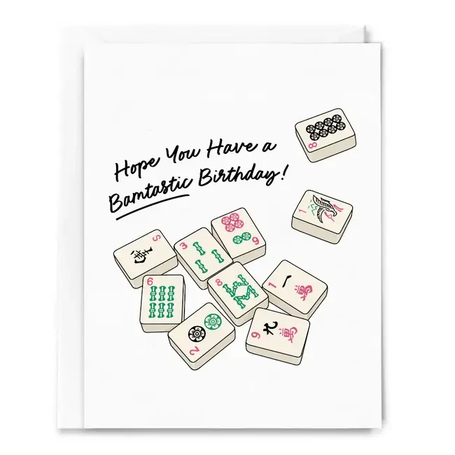 Have A Bamtastic Birthday American Mahjong Card