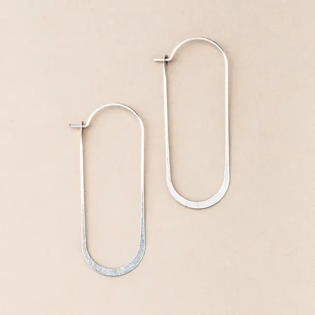 Cosmic Oval Sterling Silver Earring