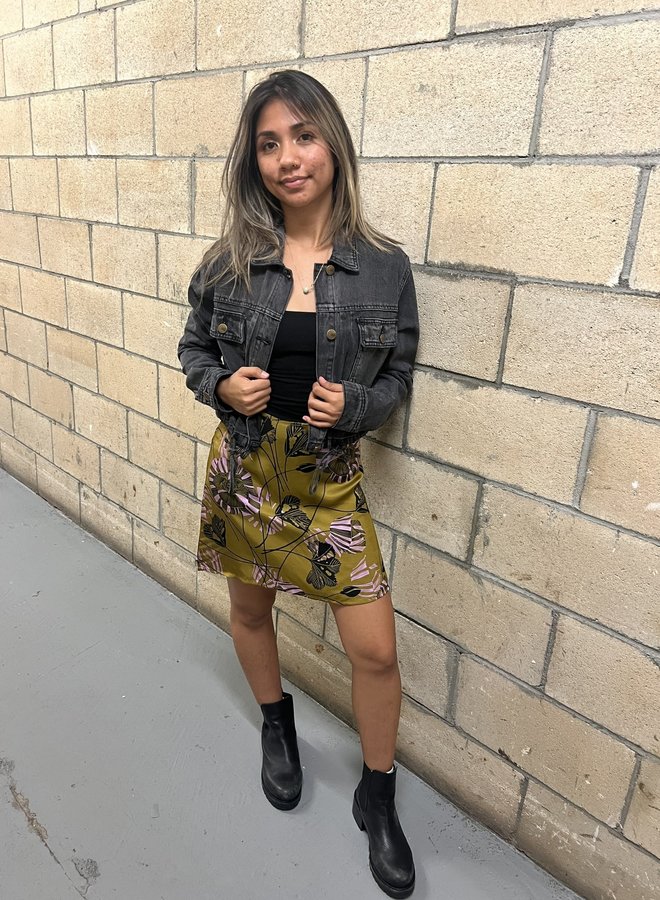 drawstring crop jacket