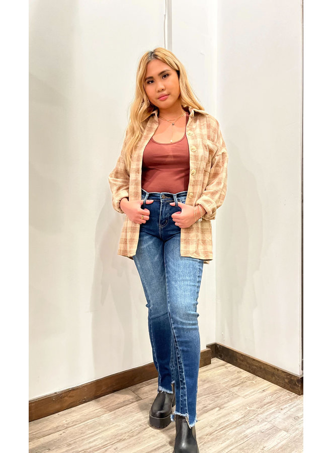 KT-1125-6 FLANNEL BUTTON UP SHIRT