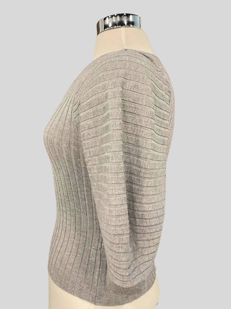 T5396-R PUFF SLEEVE SWEATER TOP