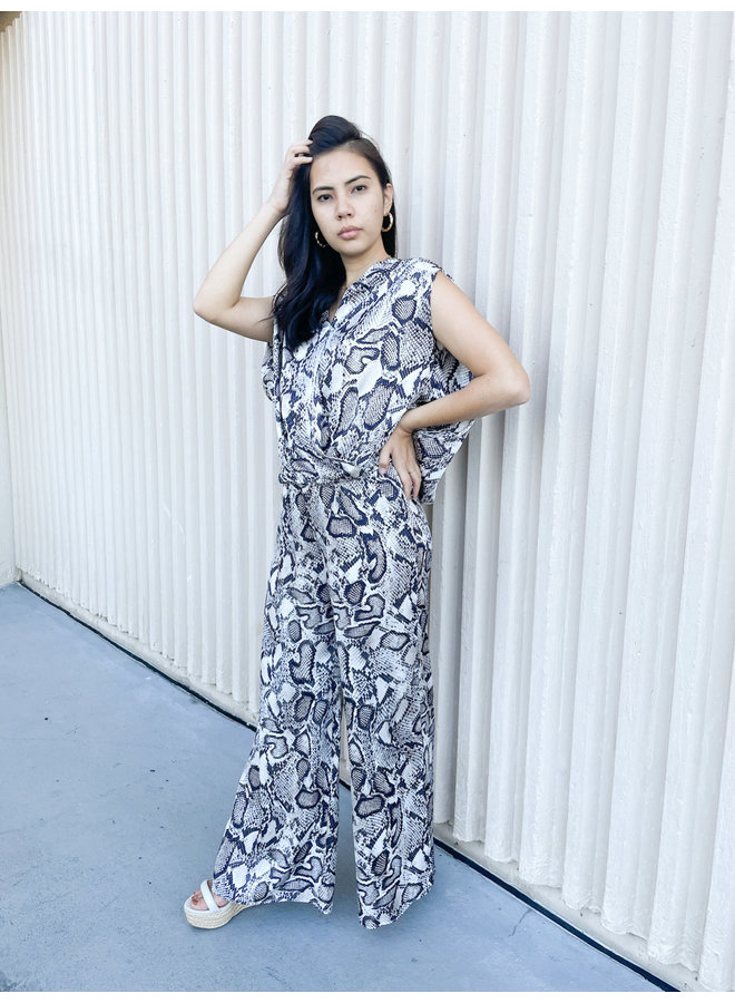P-7640 SNAKE PRINT PALAZZO PANTS