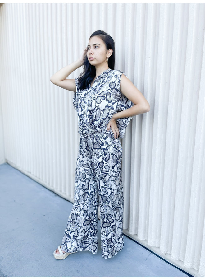 P-7640 SNAKE PRINT PALAZZO PANTS