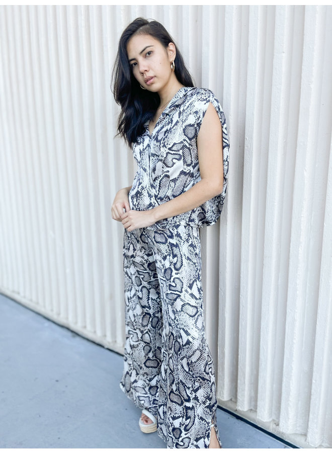 P-7640 SNAKE PRINT PALAZZO PANTS