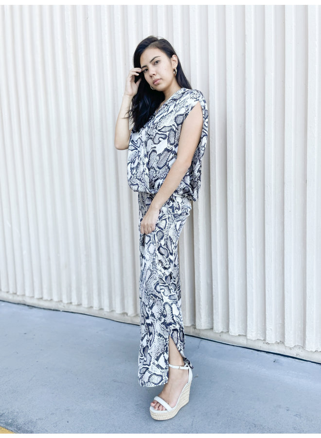 P-7640 SNAKE PRINT PALAZZO PANTS