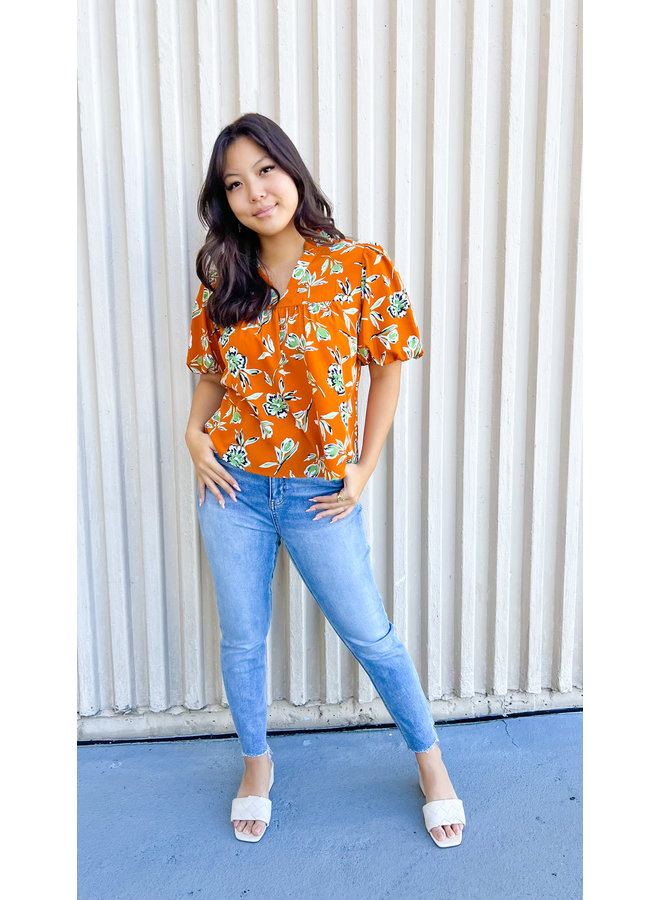 FLORAL S/S TOP