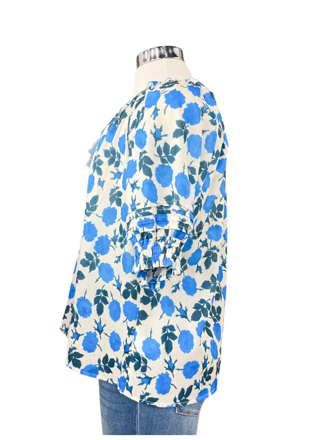 RT-3641-6 FLORAL PEASANT BLOUSE