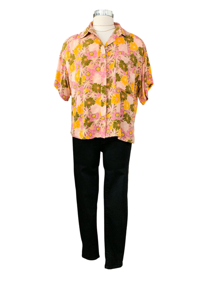 RT-3635-6 S/S BUTTON UP TOP