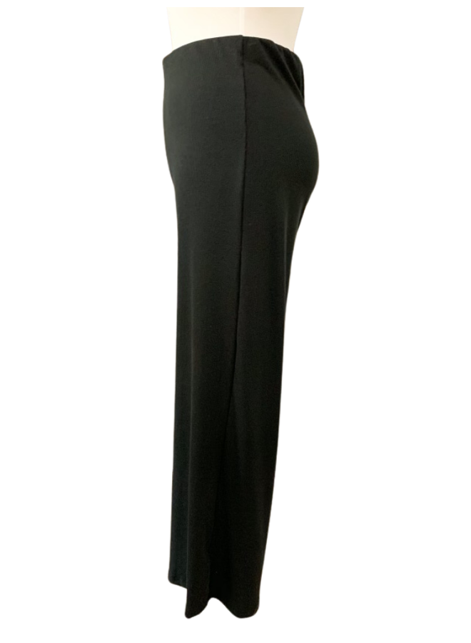 P70260 WIDE FLARE RIBBED PANTS