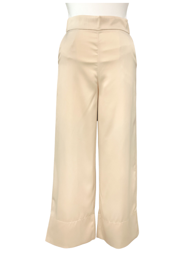 KP-1136-6 STRAIGHT CROPPED WIDE PANTS