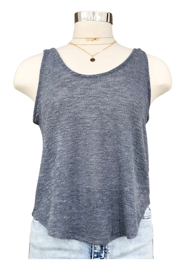 T30794 KNITTED SLEEVELESS TOP