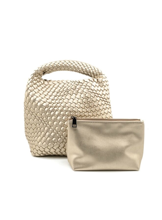 WOVEN MINI HOBO BAG