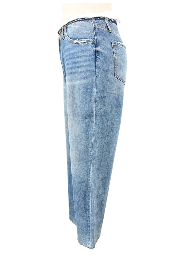 T5925 HIGH RISE CROP BANDLESS STRAIGHT JEAN