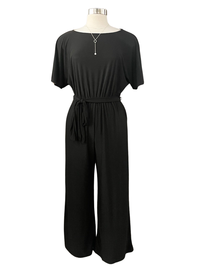 J3808 S/S ELASTIC WAIST JUMPSUIT