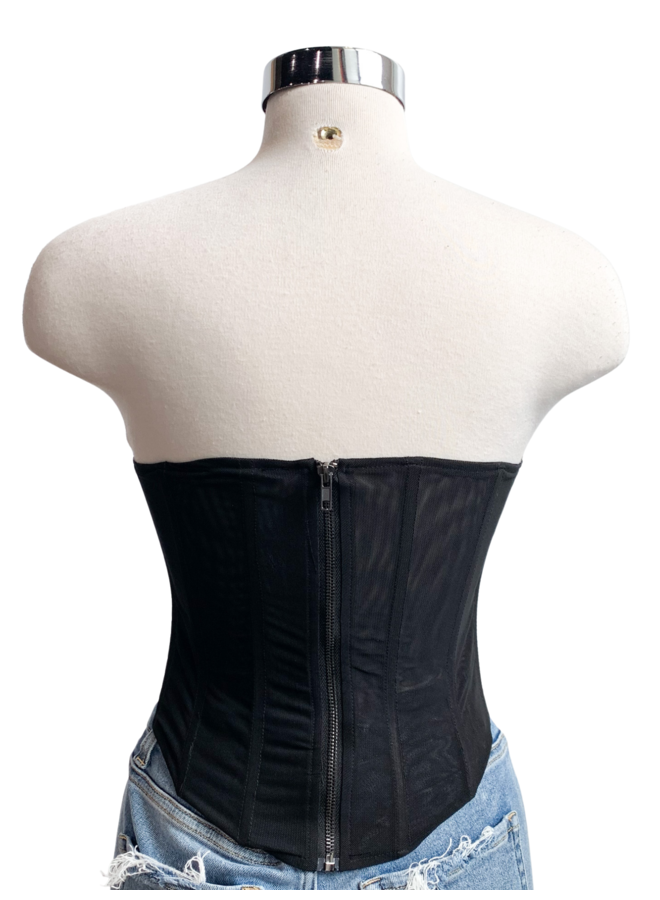 2308-01LTJ MESH CORSET TUBE TOP