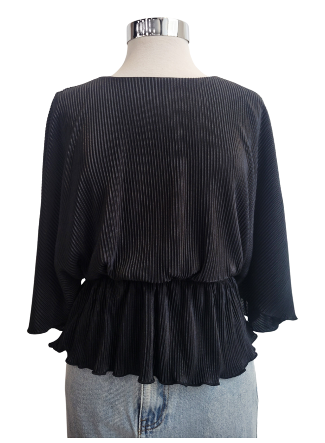 MT6220G CAPE STYLE PEPLUM TOP