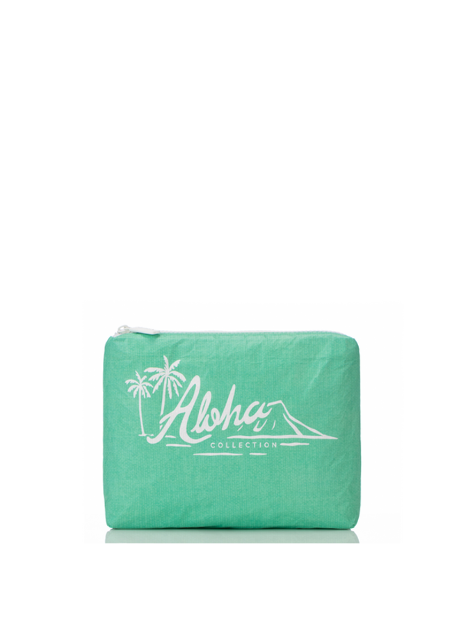 ALOHA COLLECTION SMALL VINTAGE ALOHA LOGO GREEN