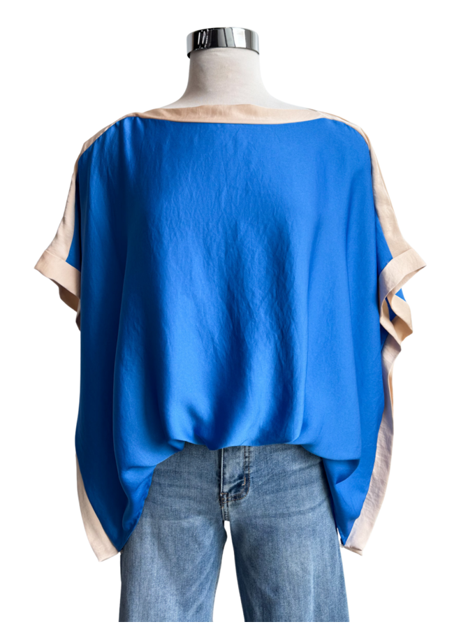 T-8559 CONTRAST BAND TOP