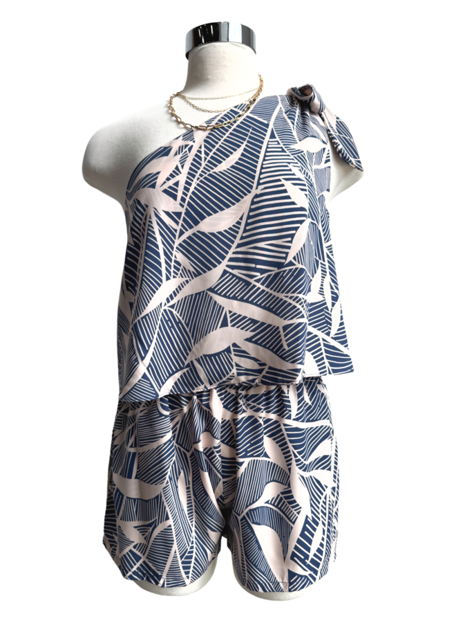 LEAF  ONE SHOULDER ROMPER