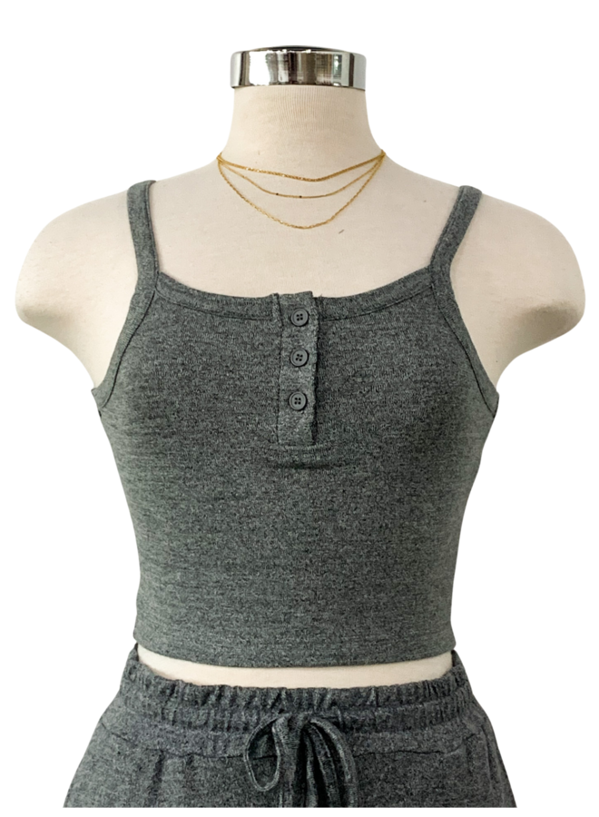 KT-B0570 BRUSHED CROPPED CAMI TOP