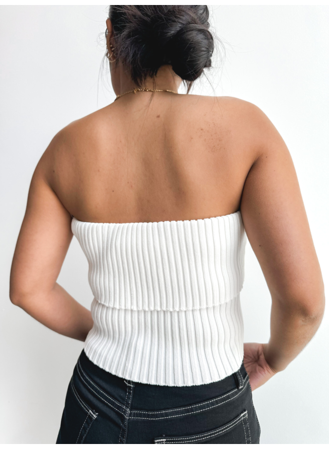 MT1380 FOLD OVER SWEATER TUBE TOP