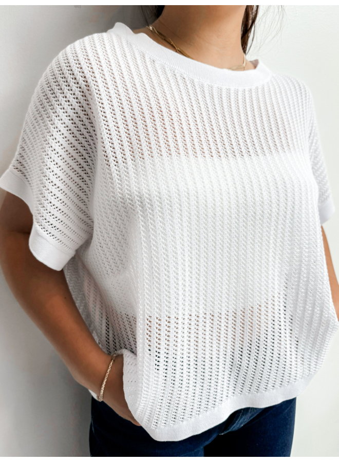 S23089 HOLLOW OUT SWEATER TOP