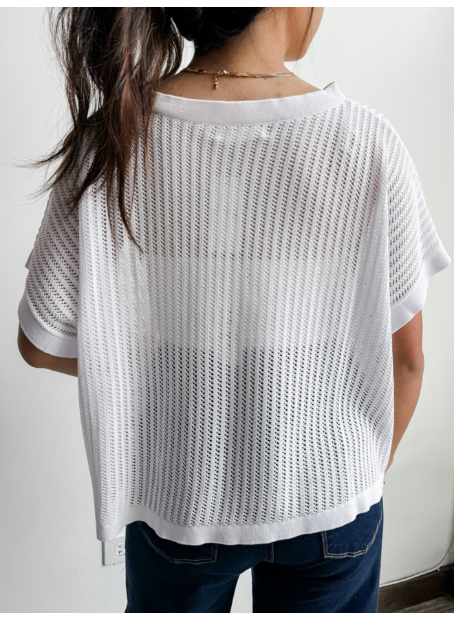 S23089 HOLLOW OUT SWEATER TOP