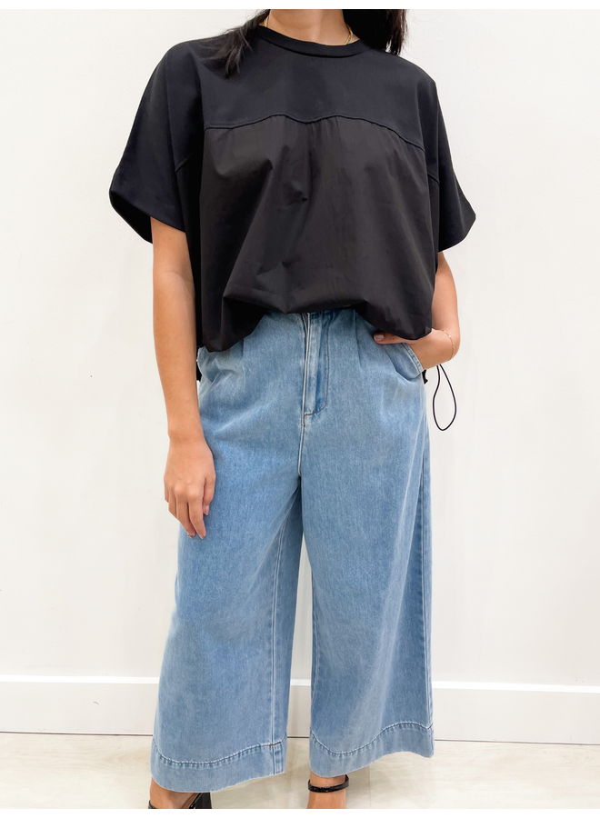 KH027 BOXY S/S BUNGEE TOP