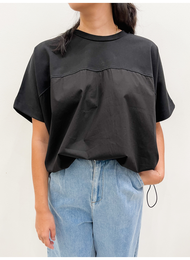 KH027 BOXY S/S BUNGEE TOP