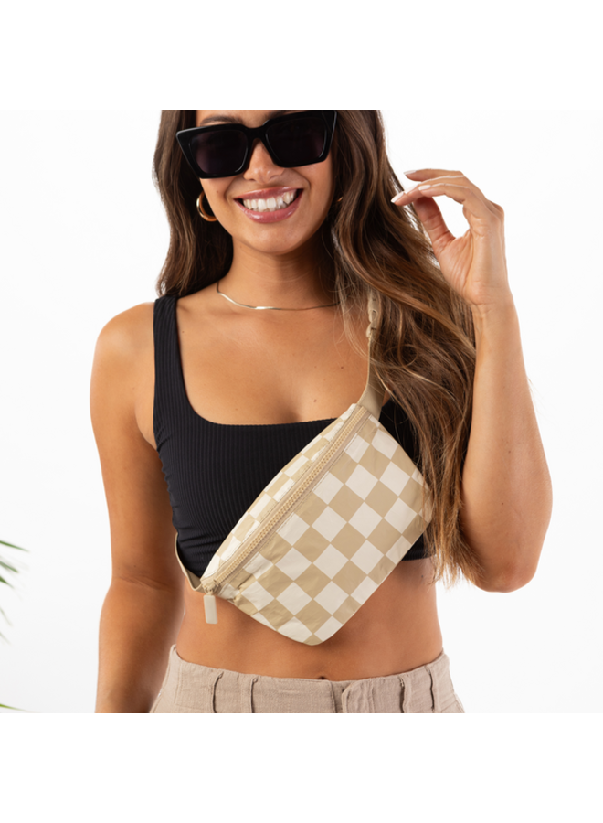 ALOHA COLLECTION HIP PACK CHECKMATE CRÈME/DUNE