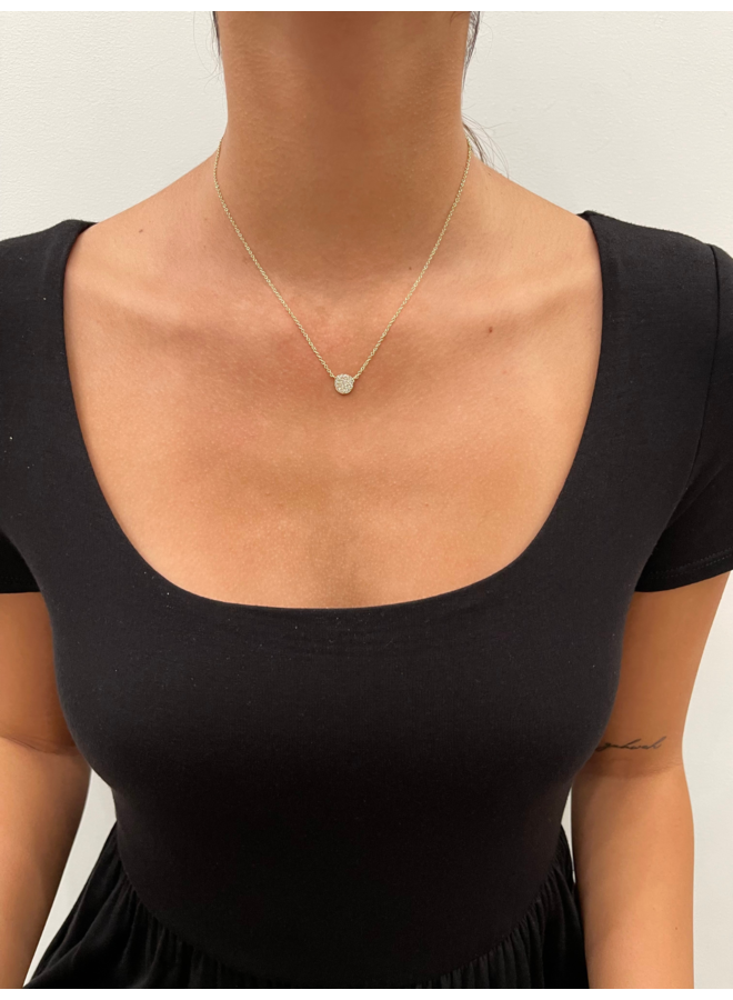 CZ Circle Pendant Necklace CZ Circle Pendant Necklace