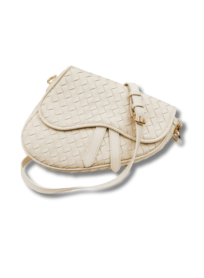 WOVEN SADDLE HANDBAG