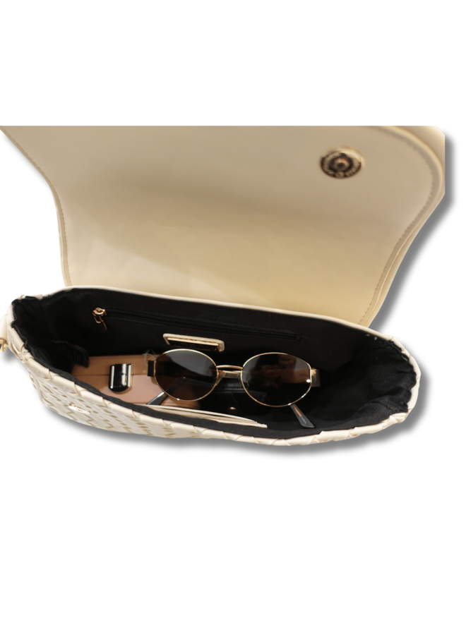 WOVEN SADDLE HANDBAG