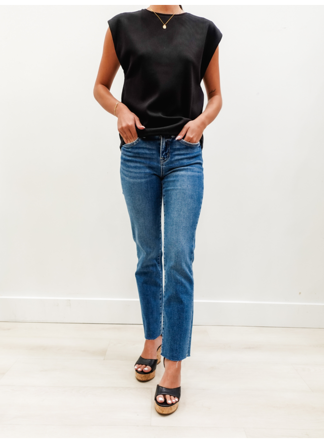 V2213N MID RISE CROP STRAIGHT JEANS
