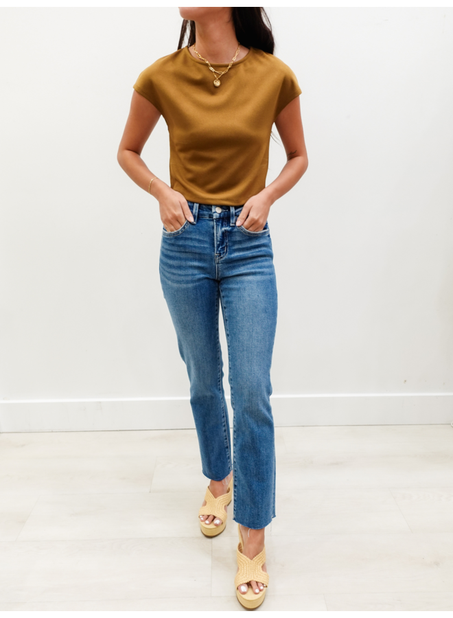 V2213N MID RISE CROP STRAIGHT JEANS