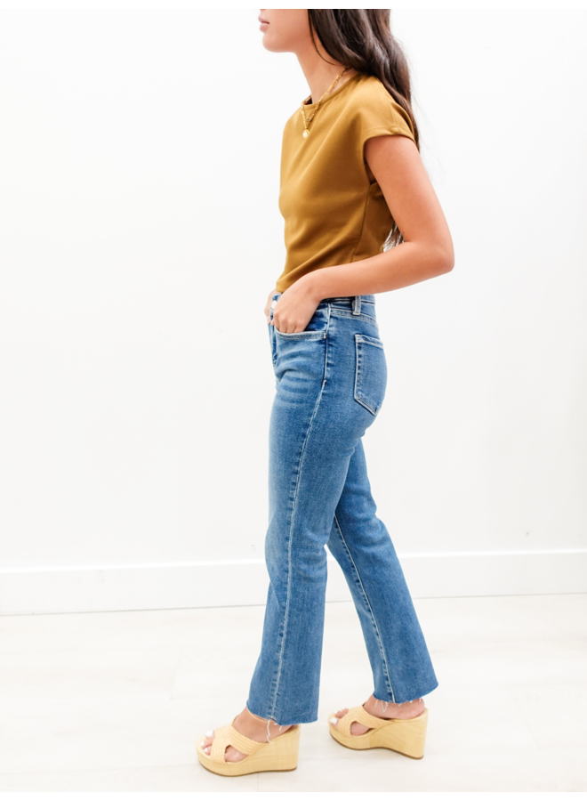 V2213N MID RISE CROP STRAIGHT JEANS