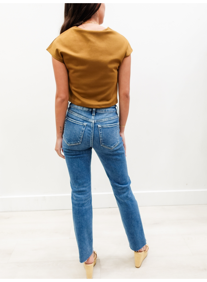 V2213N MID RISE CROP STRAIGHT JEANS