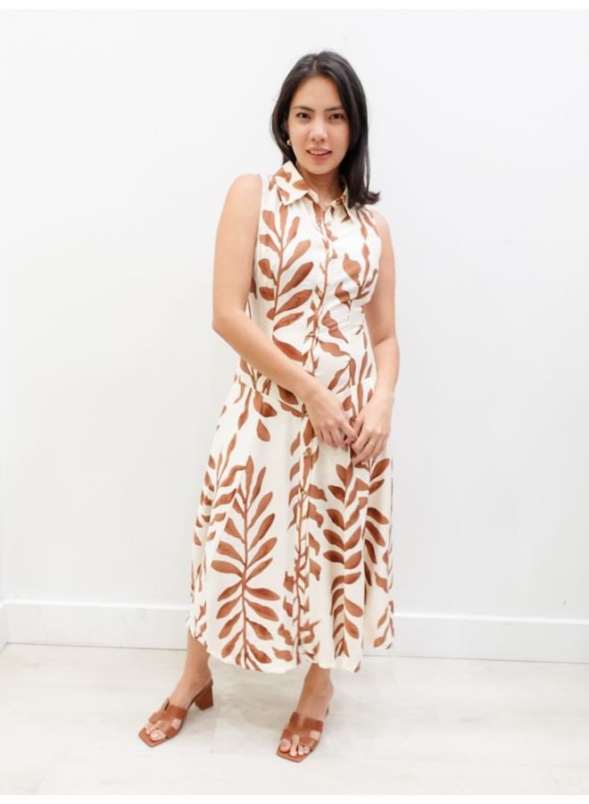 DA32192H BUTTON DOWN MIDI DRESS