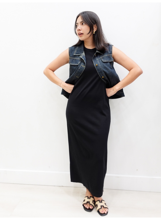 Sleeveless Coat Dress ローブブラン Sleeveless Coat Dress – L'AUBE BLANC