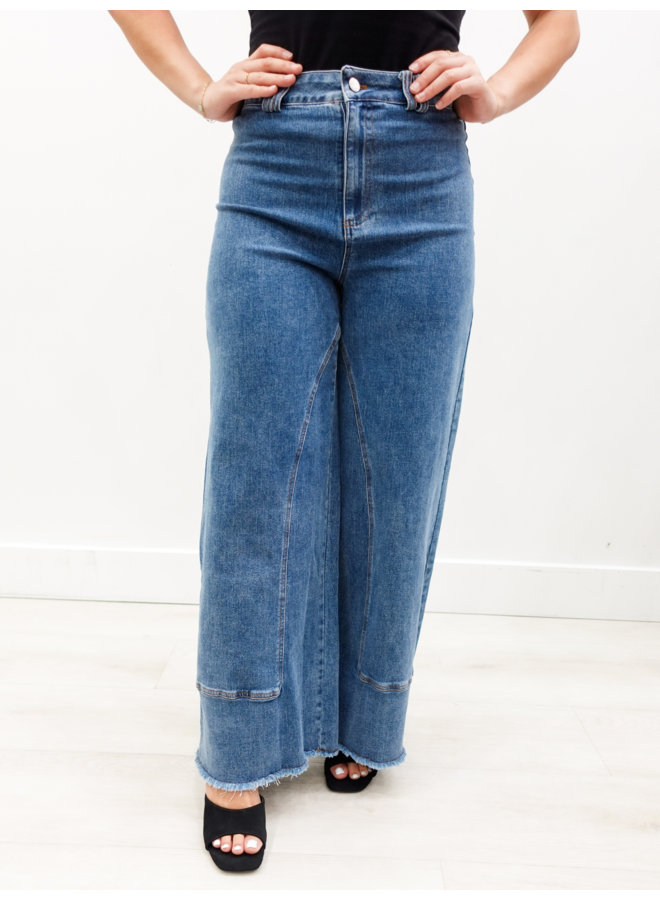 【SATIIIZ】Cade semi-wide denim pants Cade semi-wide denim pants - satiiiz