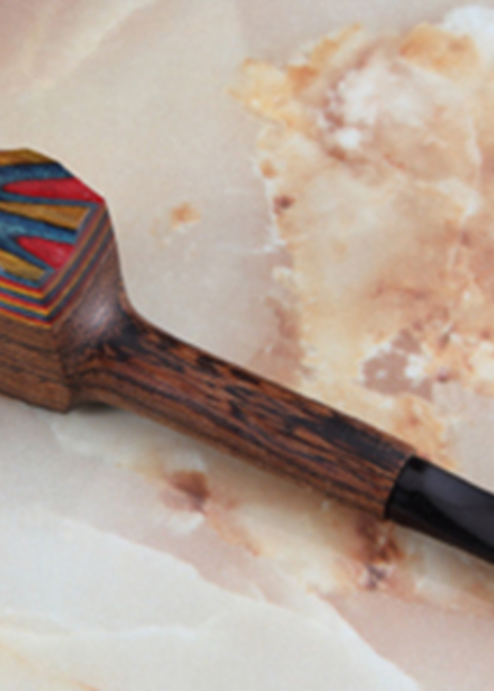 THE MILL Exotic Wood 4" Pipe W/ Diamond Wood Cap